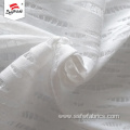 White 100% Polyester Jacquard Fabric For Dress